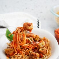 Air Fried Eggplant Pasta