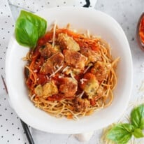 Air Fried Eggplant Pasta