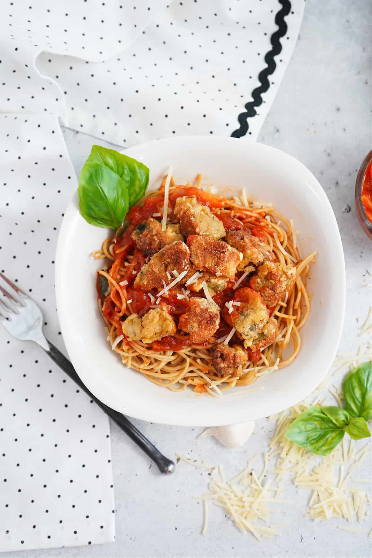 Air Fried Eggplant Pasta