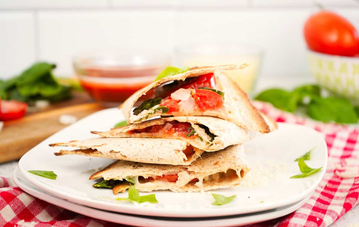 Air Fryer Veggie Pizza Quesadillas 
