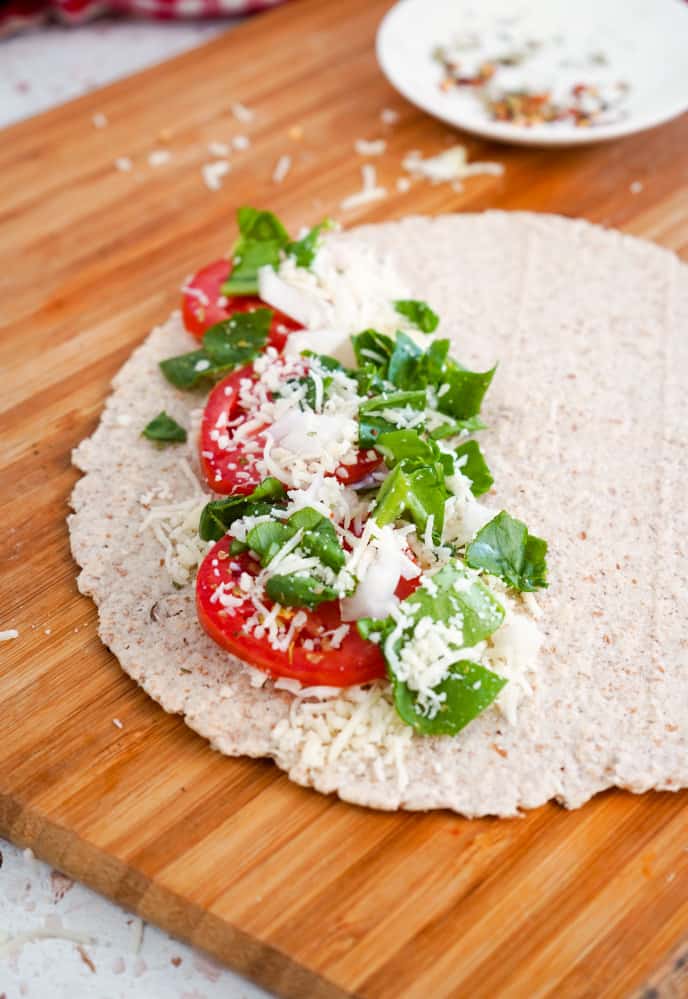 Healthy Air Fryer Pizza Quesadillas with veggies