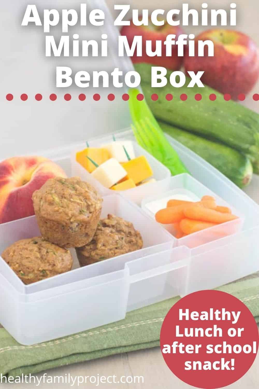 apple zucchini mini muffins bento box pin 
