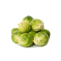 brussel sprouts on white background