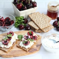 Cottage Cheese Toast with Cherries