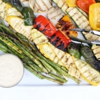 Grilled Vegetables with Roasted Garlic Aioli