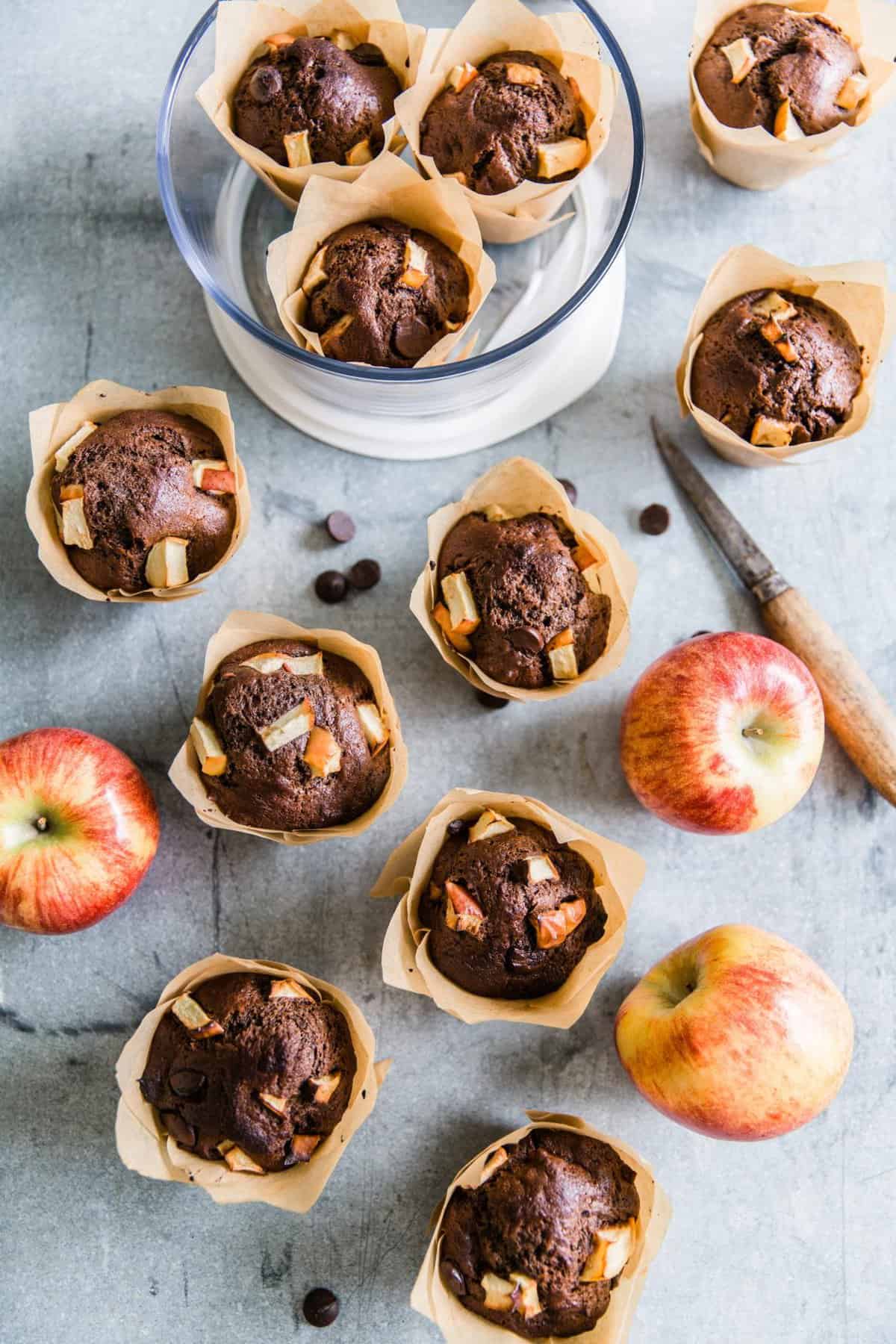Incorporate Apples In Lunch Boxes Chocolate Apple Muffins