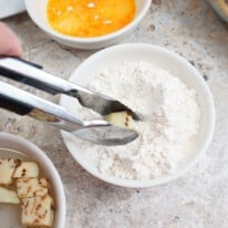 Making Air Fried Eggplant Pasta
