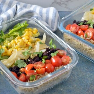 Meal-Prep Vegetarian Quinoa Burrito Bowls