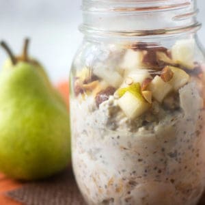 Pear and Almond Overnight Oats