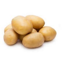 potatoes on white background