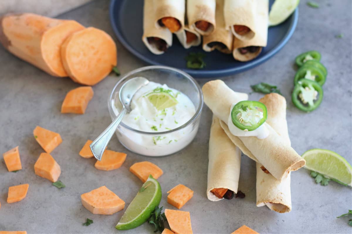 Sweetpotato Taquitos
