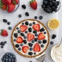 Mixed Berry Pizza with Oatmeal Coconut Crust