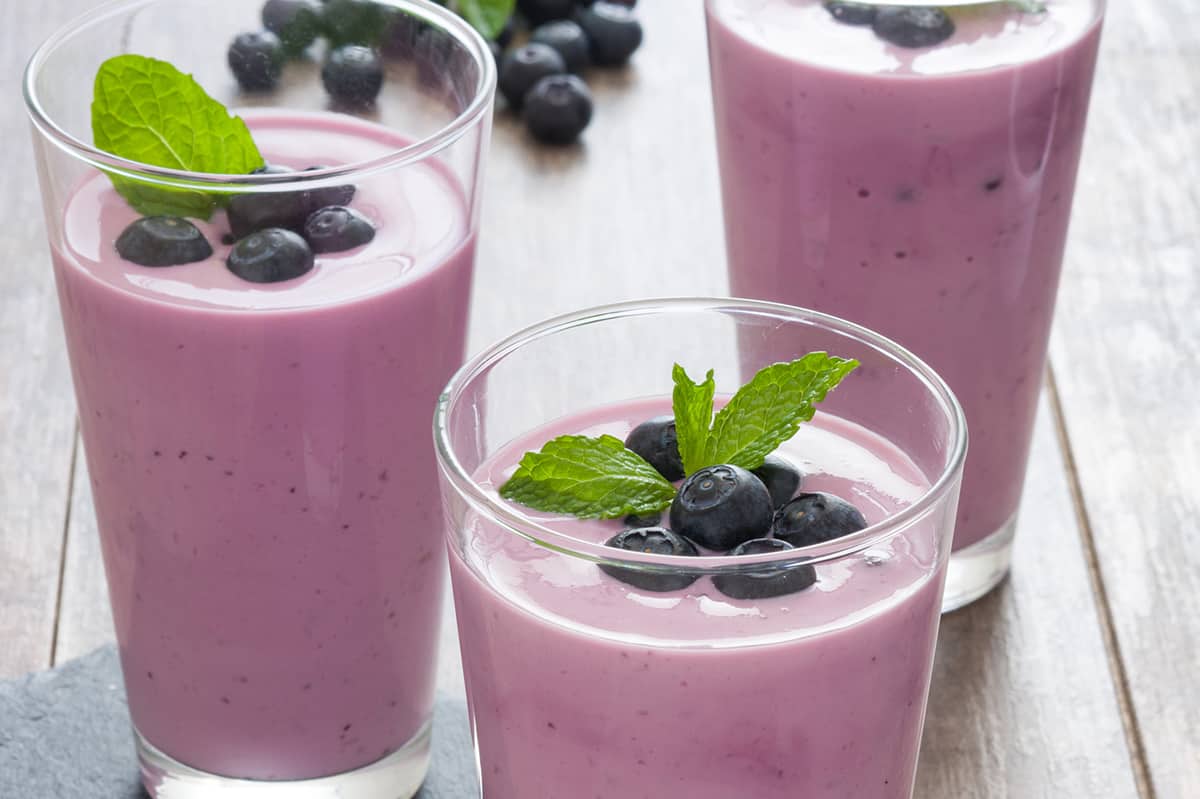 Banana Blueberry and Mango Smoothie