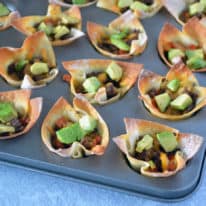 Mini Wonton Taco Cups
